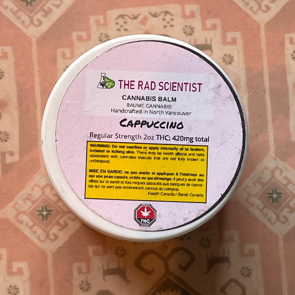 Cappuccino regular strength THC balm